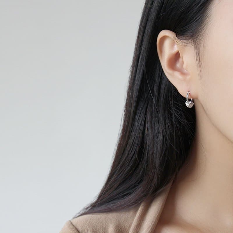 Multi Mini Circles 925 Sterling Silver Hoop Earrings