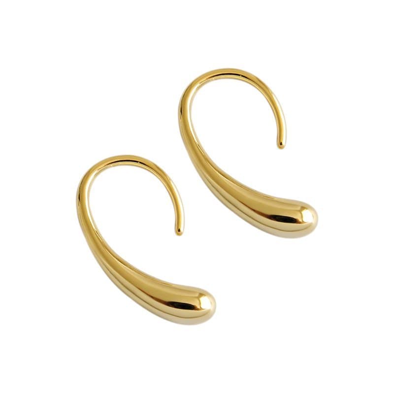 Falling Water Drop 925 Sterling Silver Dangling Earrings