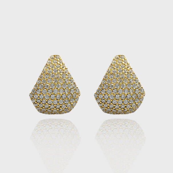 Micro Setting CZ Waterdrop 925 Sterling Silver Stud Earrings
