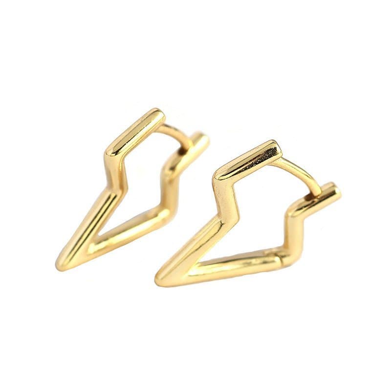 Hollow Lighting 925 Sterling Silver Hoop Earrings