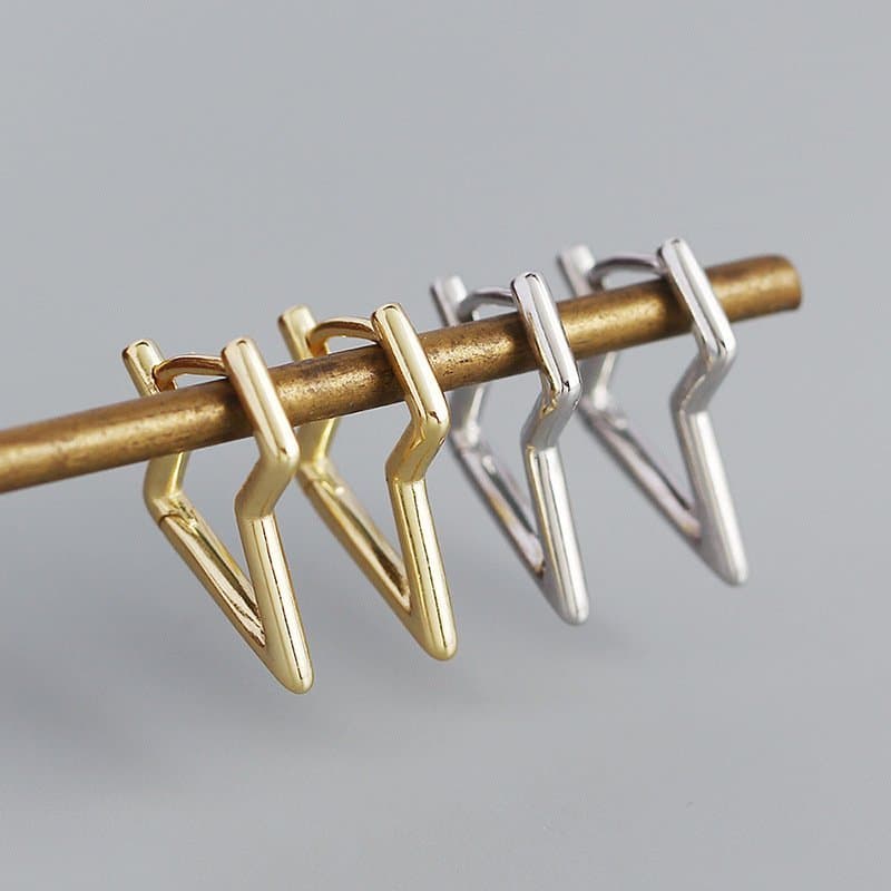 Hollow Lighting 925 Sterling Silver Hoop Earrings