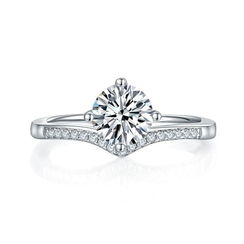 1 Carat Moissanite Diamond Engagement Ring