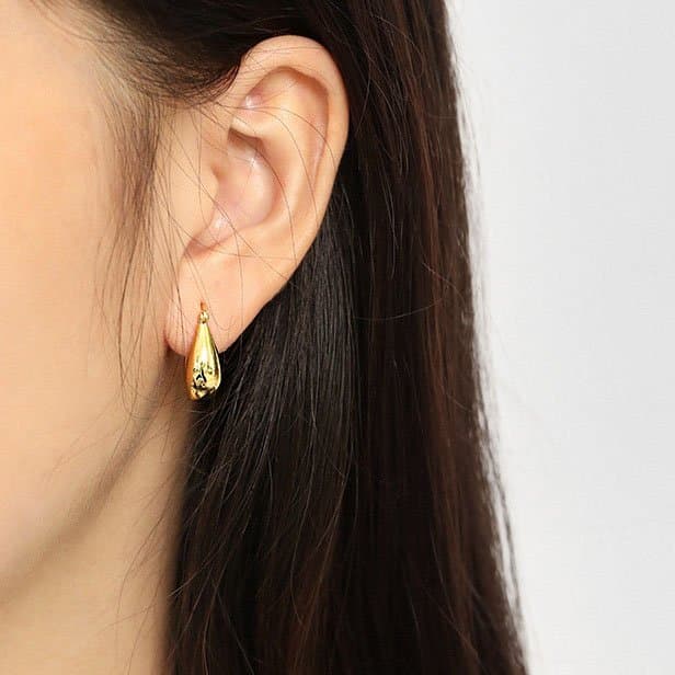 Irregular U Shape Hot 925 Sterling Silver Hoop Earrings