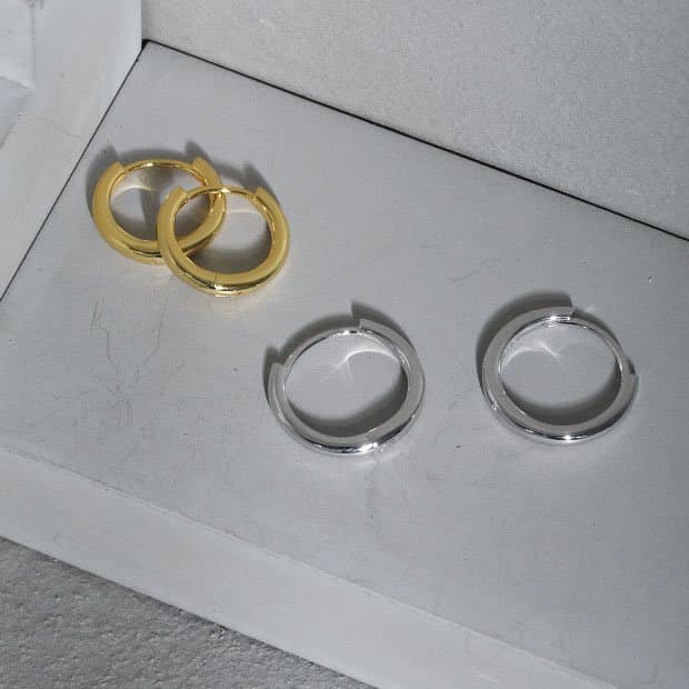 Mini Circle 925 Sterling Silver Huggie Hoop Earrings