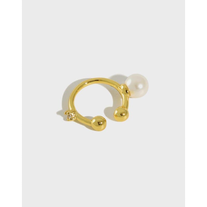 Shell Pearl 925 Sterling Silver Non-Pierced Earrings