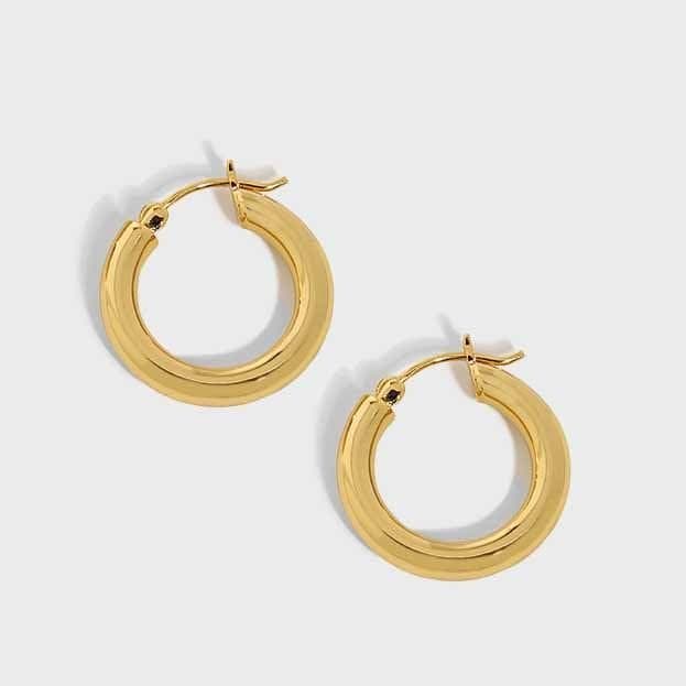 Minimalism Geometric Mini Circles 925 Sterling Silver Huggie Hoop Earrings