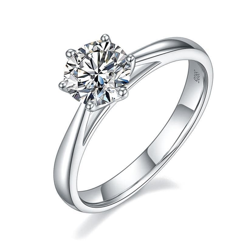 1 Carat Moissanite Diamond Classic 6 Claws Engagement