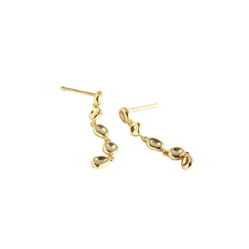 Irregular Round Geometric 925 Sterling Silver Dangling Earrings