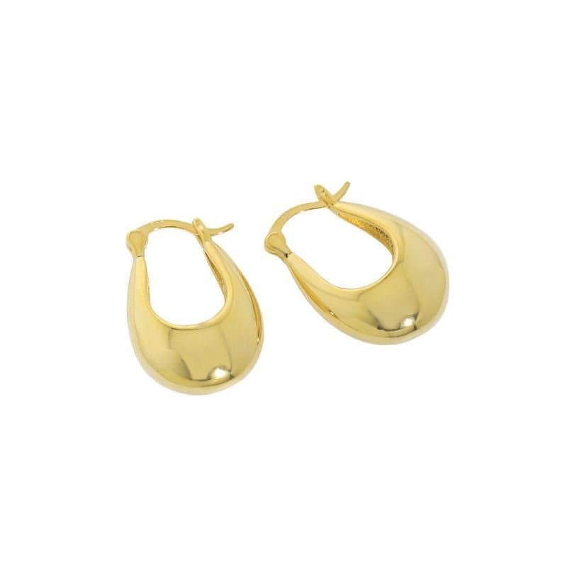 U Shape 925 Sterling Silver Hoop Earrings