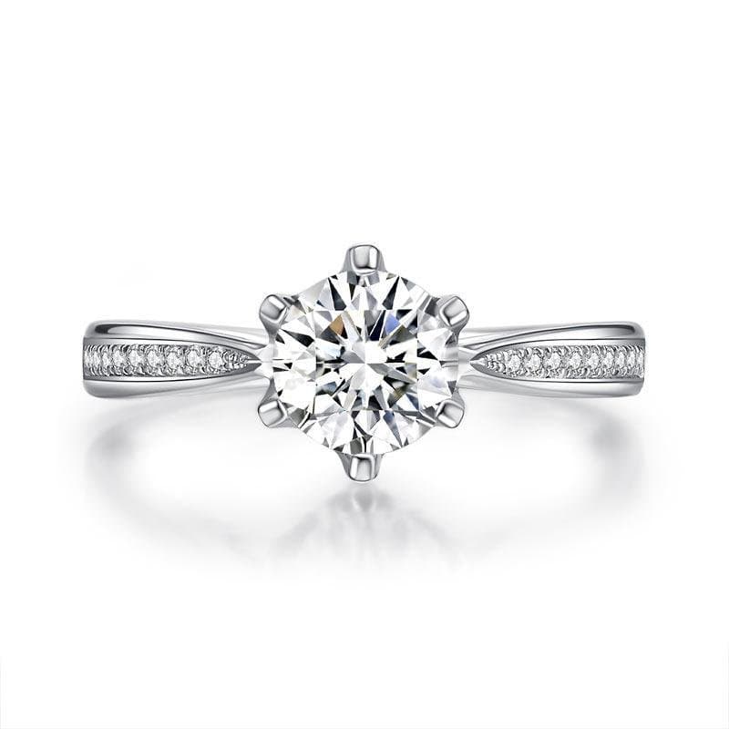 1 Carat Moissanite Diamond Ring Engagement