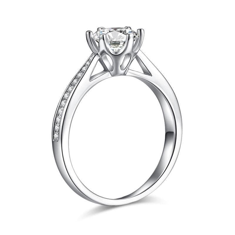 1 Carat Moissanite Diamond Ring Engagement