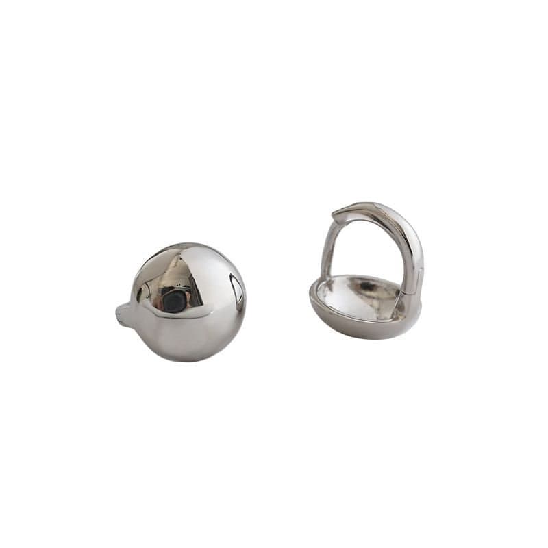 Beads 925 Sterling Silver Hoop Earrings