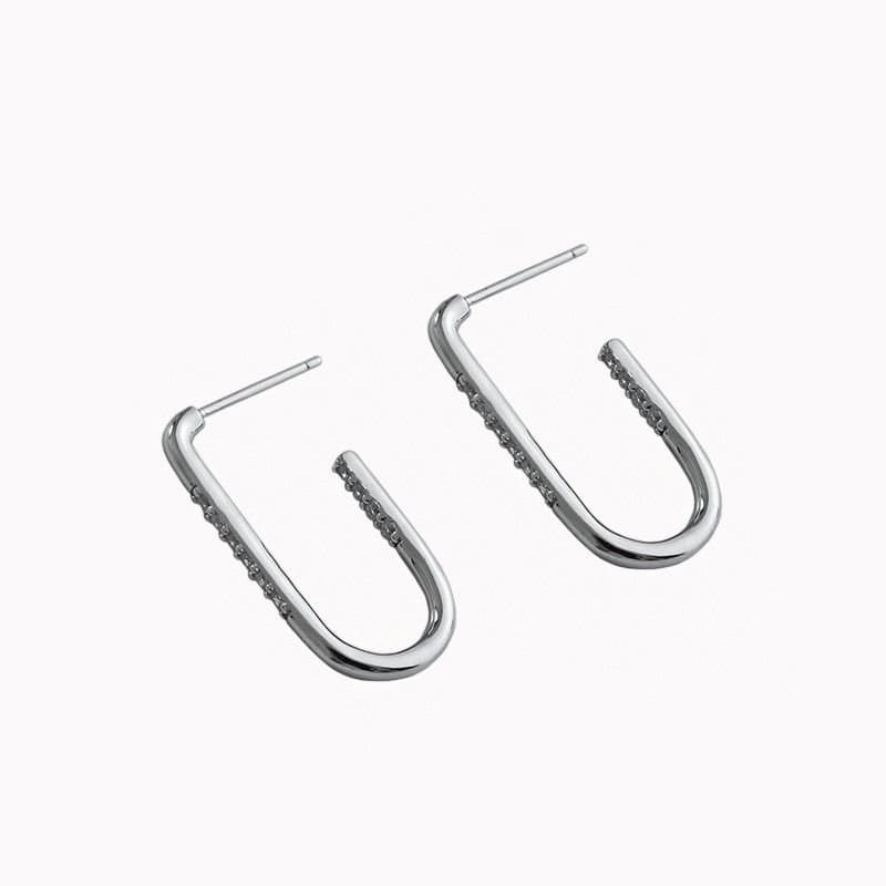 CZ Shape 925 Sterling Silver Dangling Earrings
