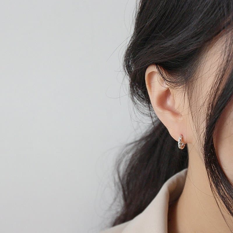 Circle 925 Sterling Silver Hoop Earrings