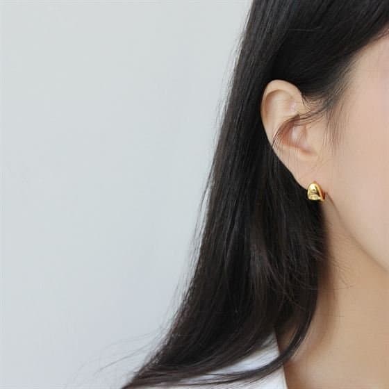 Geometric Triangle 925 Sterling Silver Leverback Earrings