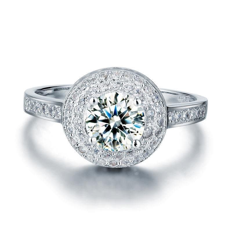 1 Carat Round Cut Created Diamond Ring