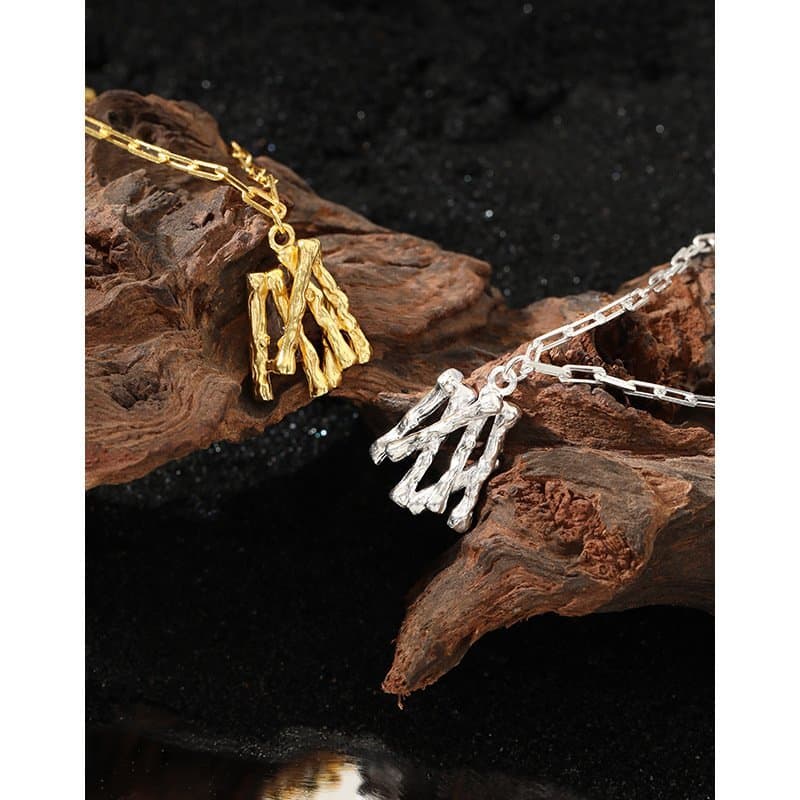 Irregular Branches 925 Sterling Silver Necklace