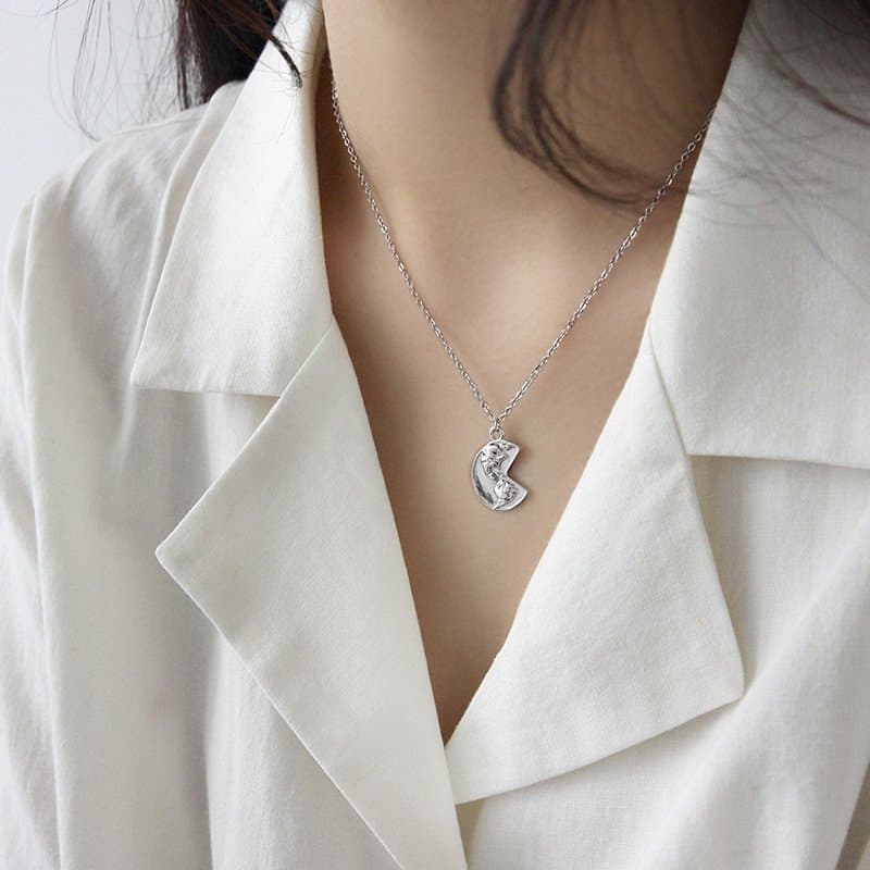 Irregular Gluttonous Beans 925 Sterling Silver Necklace