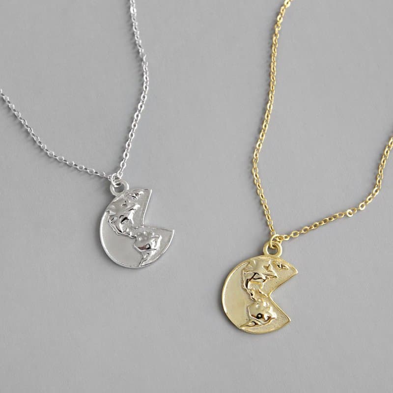 Irregular Gluttonous Beans 925 Sterling Silver Necklace