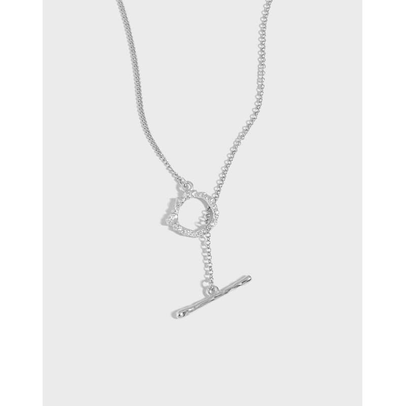 Irregular OT Shape 925 Sterling Silver Necklace