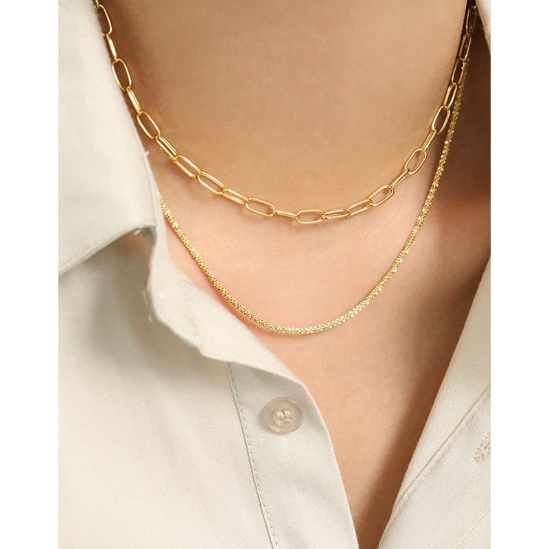 Shining Babysbreath Chain 925 Sterling Silver Necklace