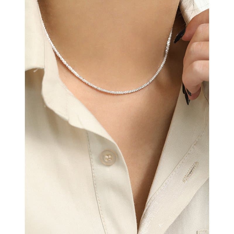 Shining Babysbreath Chain 925 Sterling Silver Necklace