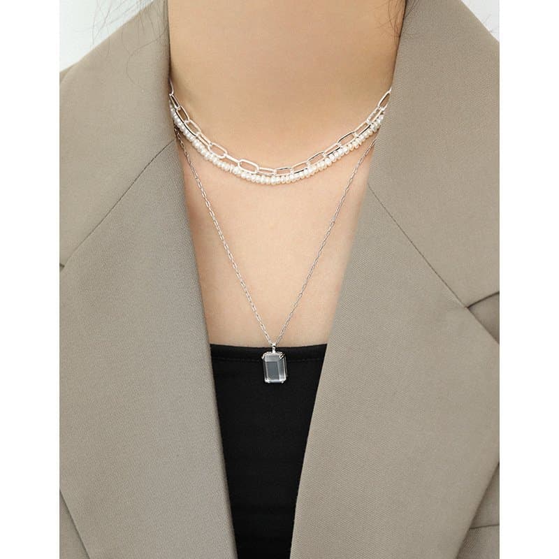 Hollow Chain 925 Sterling Silver Choker Necklace