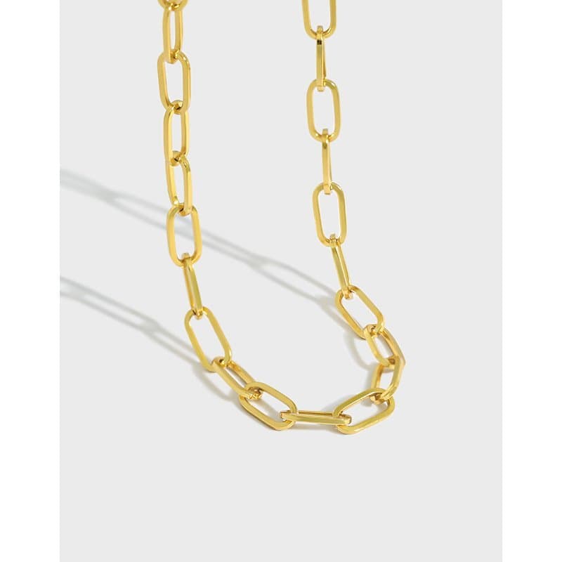 Hollow Chain 925 Sterling Silver Choker Necklace
