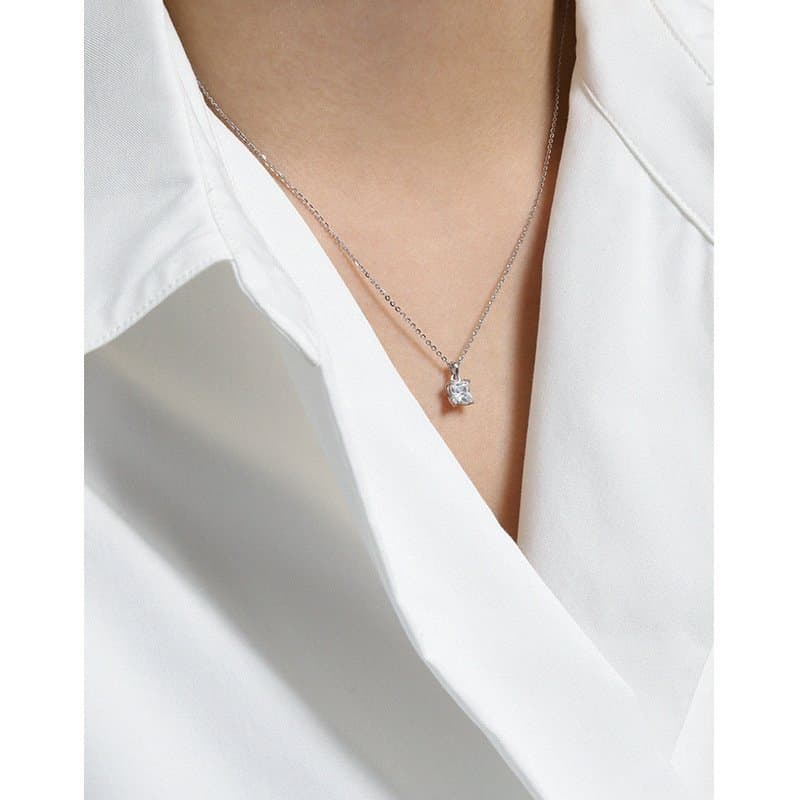 Radiant CZ 925 Sterling Silver Necklace