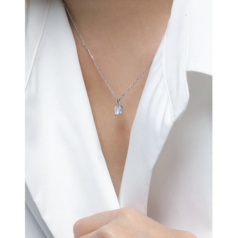 Radiant CZ 925 Sterling Silver Necklace
