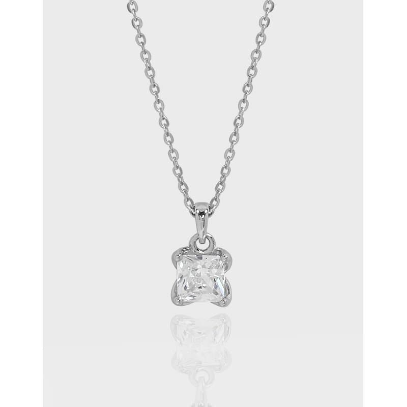 Radiant CZ 925 Sterling Silver Necklace