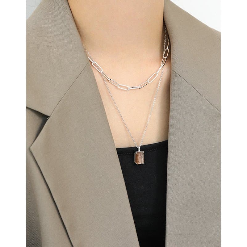 Hollow Chain Simple 925 Sterling Silver Necklace