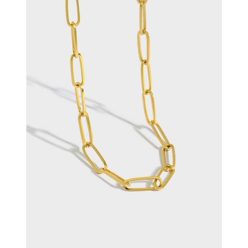 Hollow Chain Simple 925 Sterling Silver Necklace
