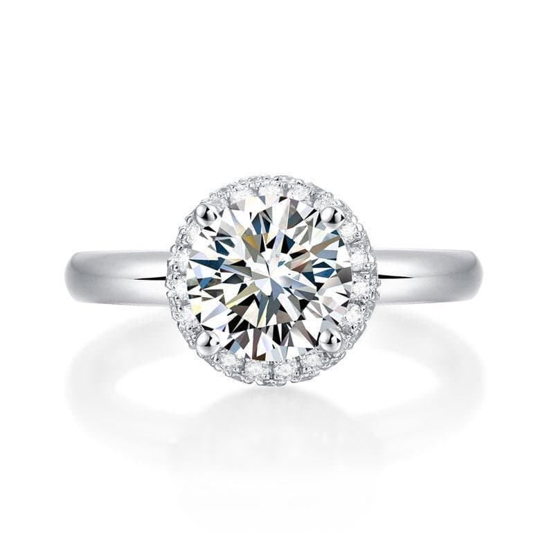 1.5 Carat Moissanite Diamond Ring Halo