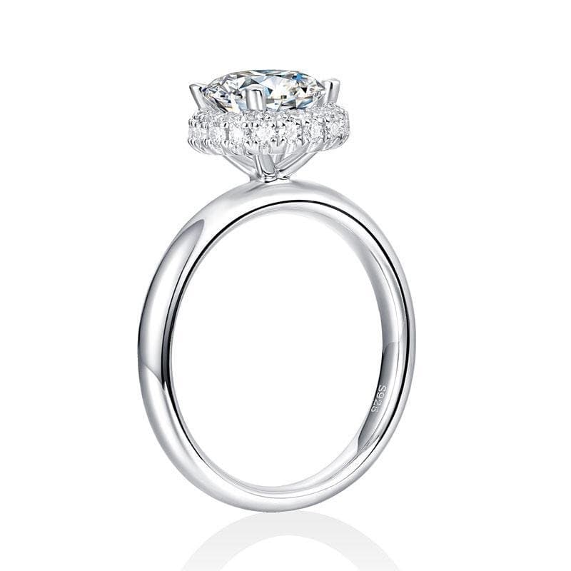 1.5 Carat Moissanite Diamond Ring Halo