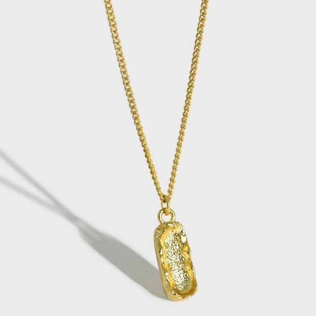 Irregular Peanut 925 Sterling Silver Necklace