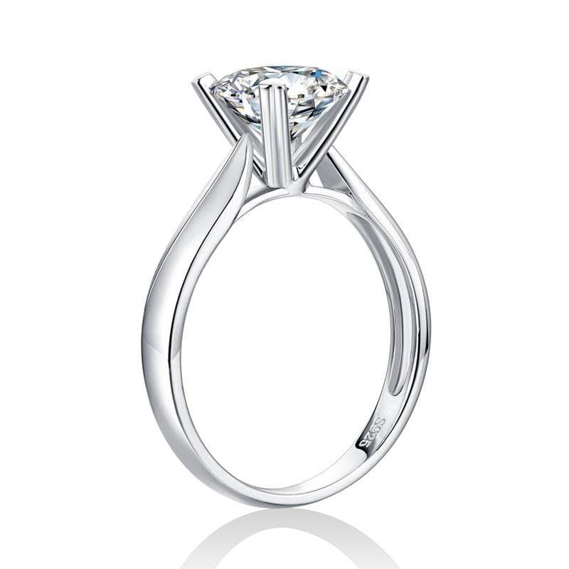 1.5 Carat Moissanite Diamond Ring Heart Shaped Prong