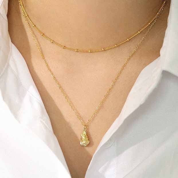 Irregular Waterdrop 925 Sterling Silver Necklace