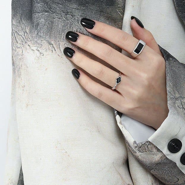 Oval CZ Simple 925 Sterling Silver Adjustable Ring