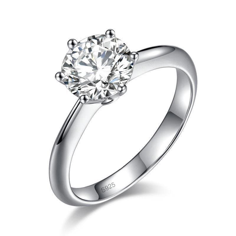 1.5 Carat Moissanite Diamond Solitaire Engagement Ring
