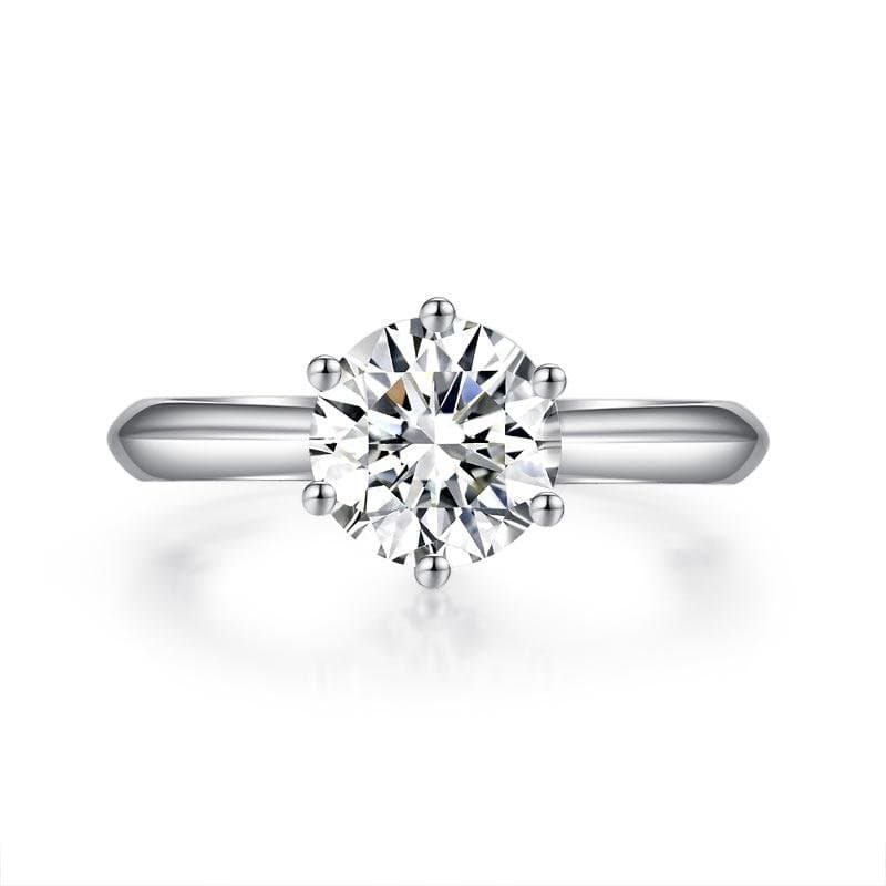 1.5 Carat Moissanite Diamond Solitaire Engagement Ring