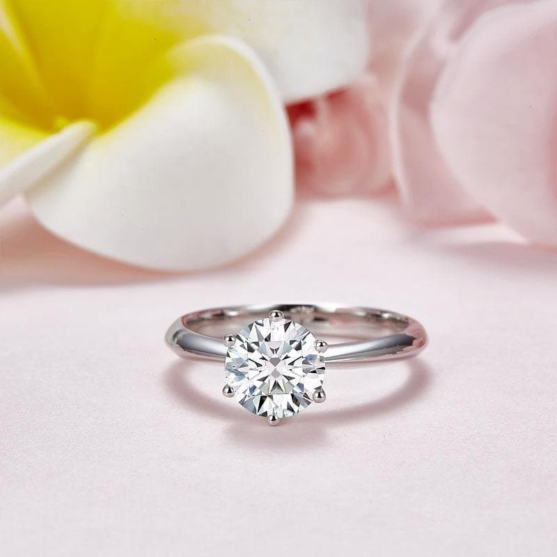1.5 Carat Moissanite Diamond Solitaire Engagement Ring