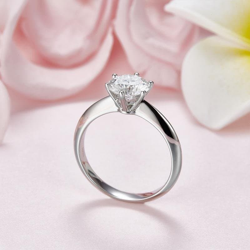 1.5 Carat Moissanite Diamond Solitaire Engagement Ring