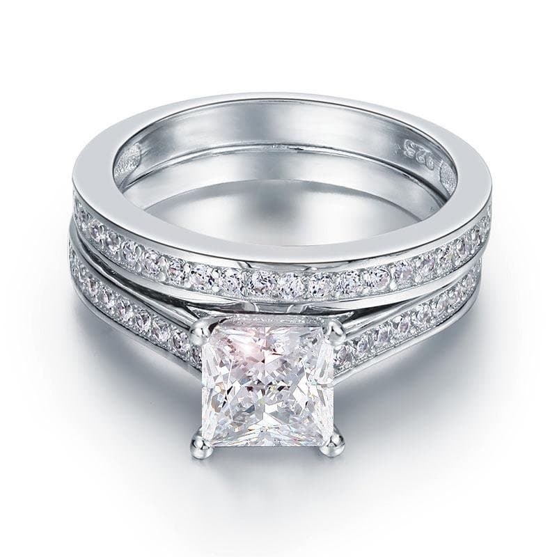1.5 Carat Princess Cut Created Diamond 2-Pcs