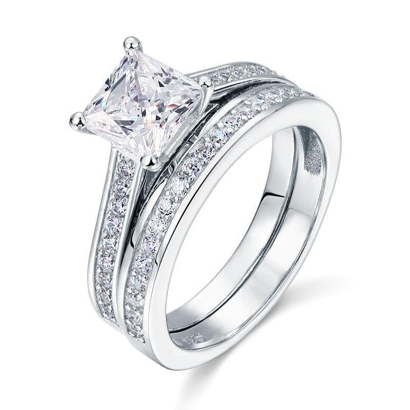 1.5 Carat Princess Cut Created Diamond 2-Pcs