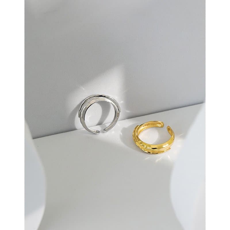 Double Layers Cross 925 Sterling Silver Adjustable Ring