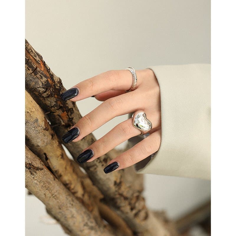 Double Layers Cross 925 Sterling Silver Adjustable Ring