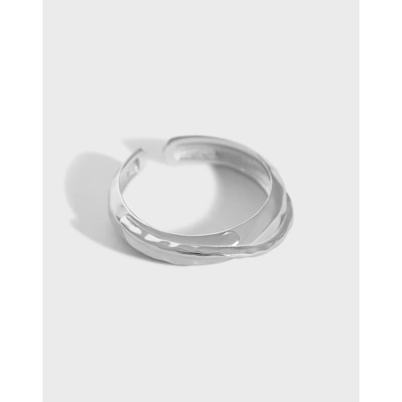 Double Layers Cross 925 Sterling Silver Adjustable Ring