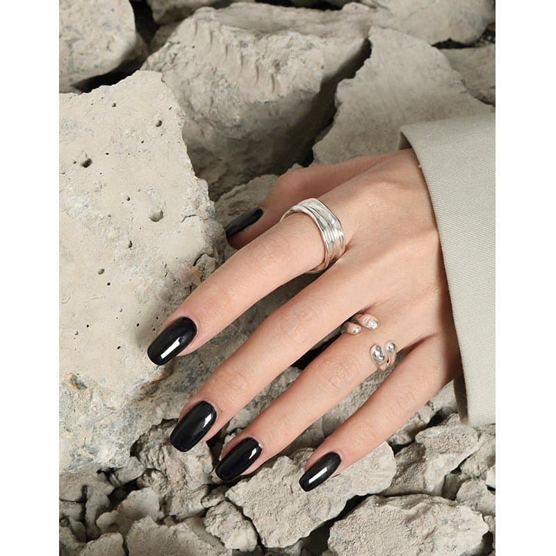 Double Layers Drop Water 925 Sterling Silver Adjustable Ring