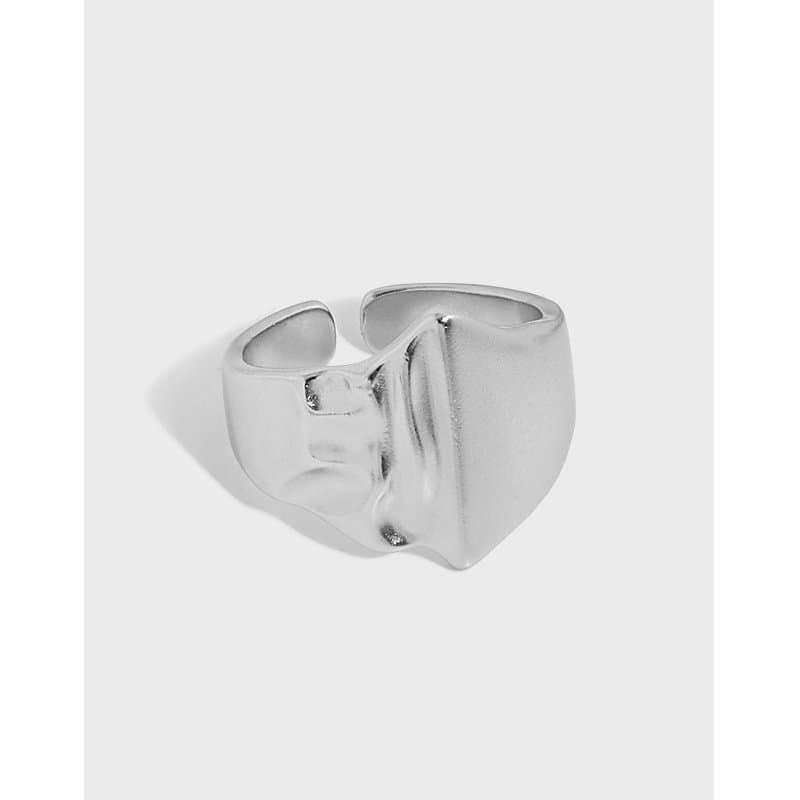 Irregular Wide 925 Sterling Silver Adjustable Ring